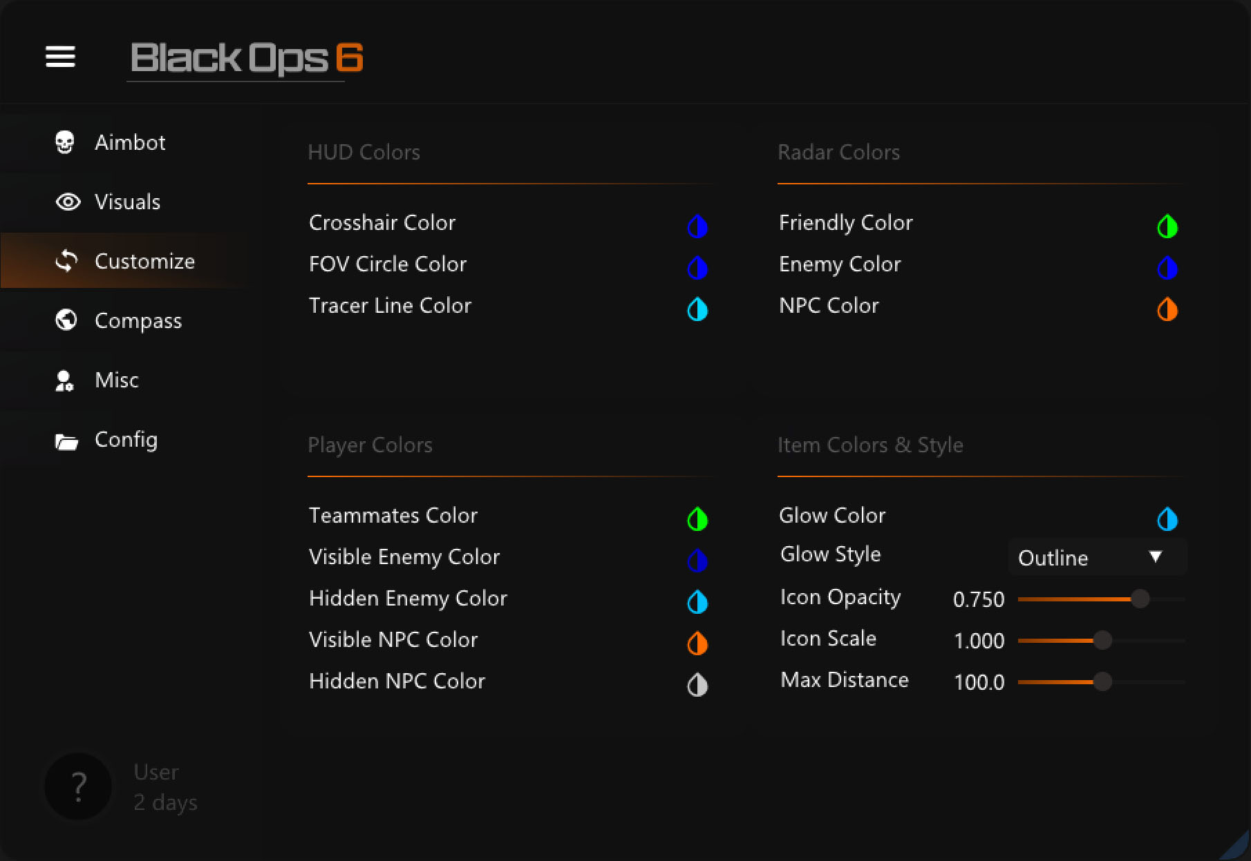 Black Ops 6 RADAR hack menu