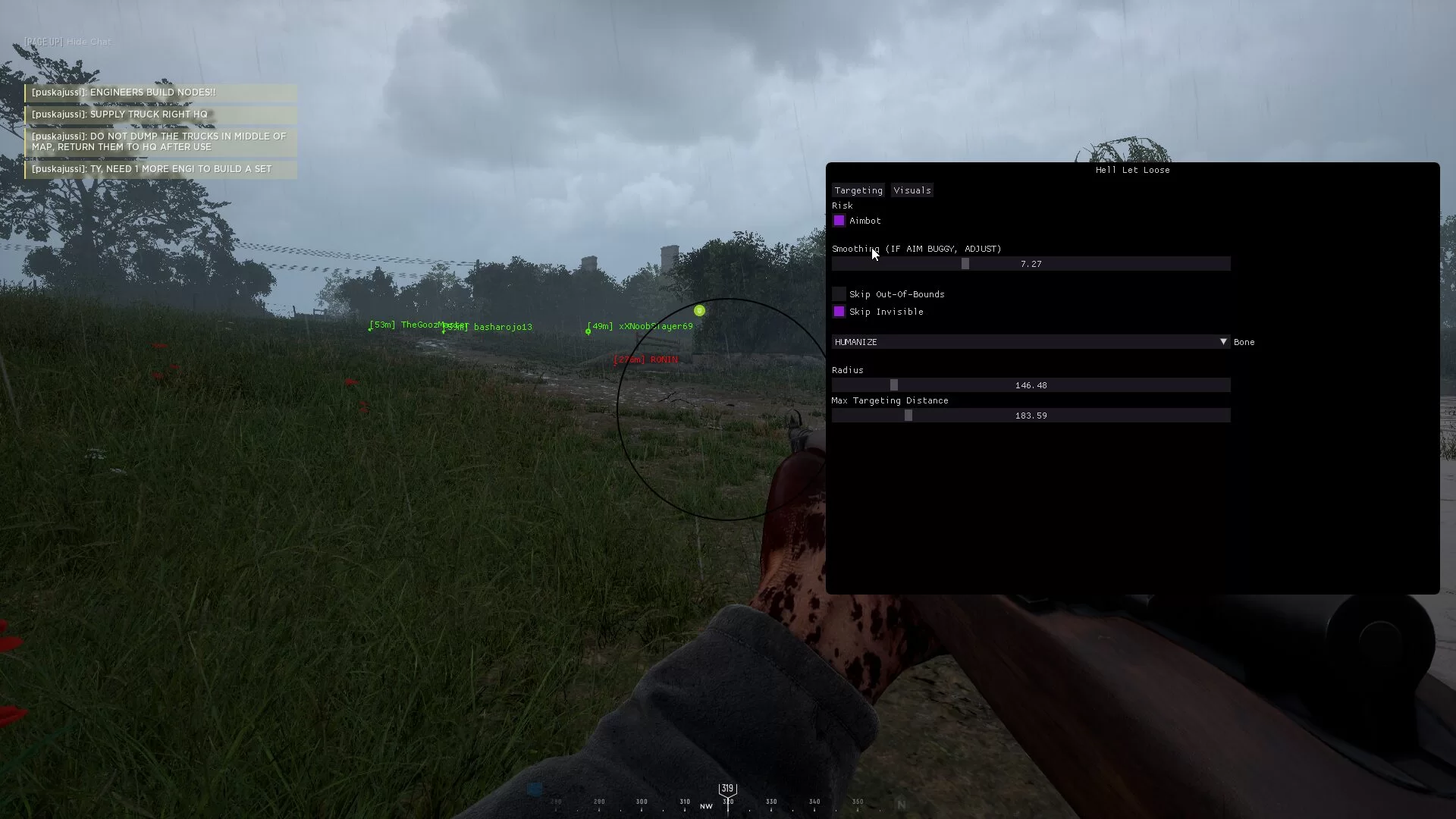 Hell Let Loose Aimbot Menu