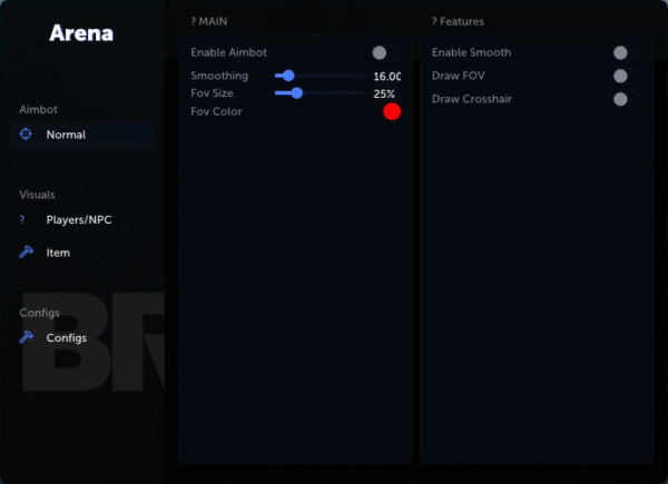 arena breakout aimbot menu
