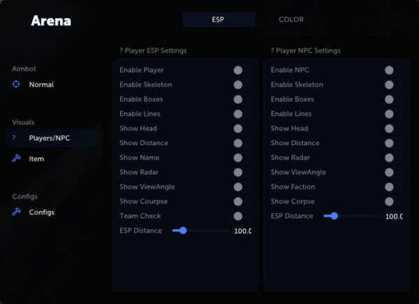 arena breakout wallhack esp menu