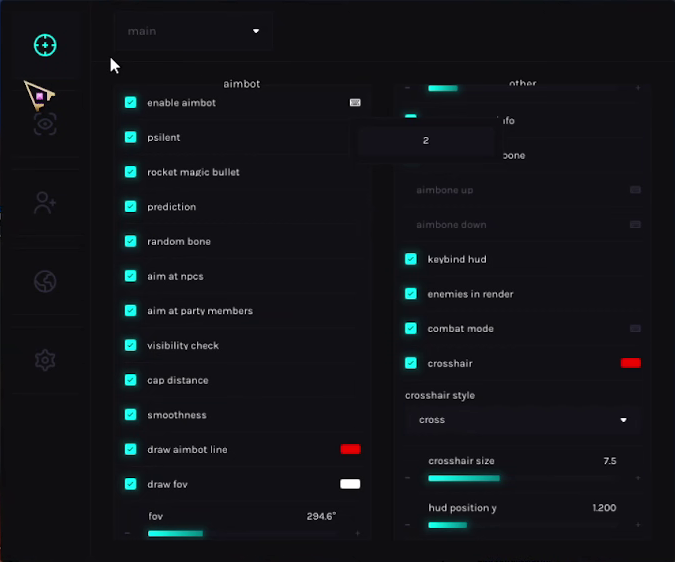 dune awakening aimbot cheat menu