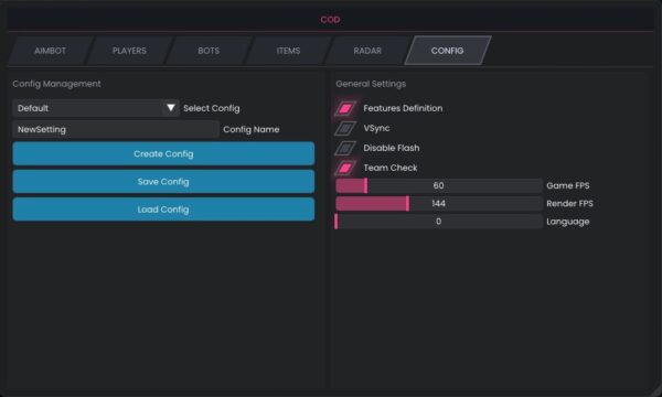 bo7 cheat menu config