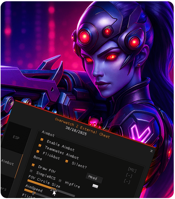 Overwatch 2 cheat with Flickshot Aim