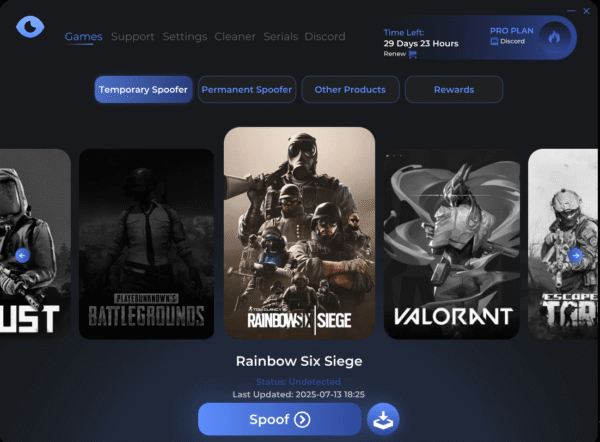 Temp HWID Spoofer for Javelin be eac etc