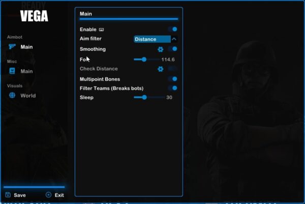 r6s undetected aimbot menu