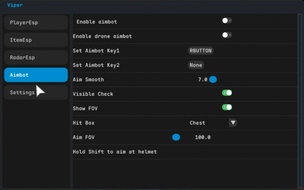 arc raiders aimbot cheat menu