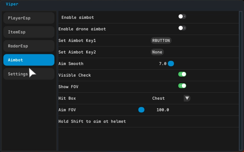 arc raiders aimbot cheat menu