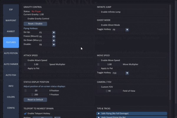 ashes of creation fly hack infinite jump