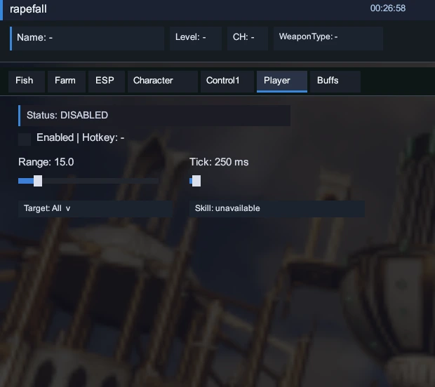 player menu