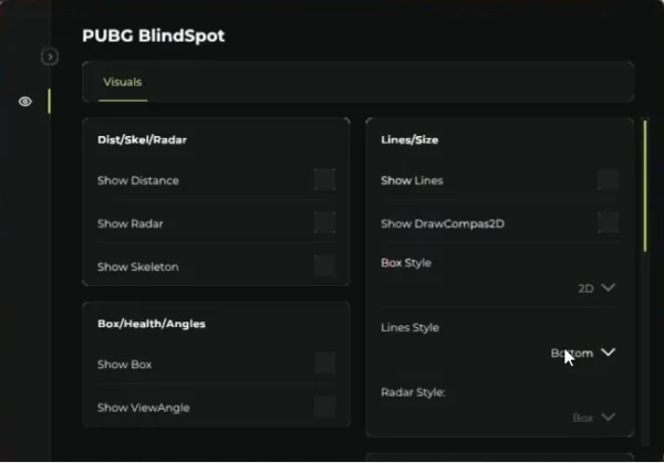 pubg blindspot cheat menu