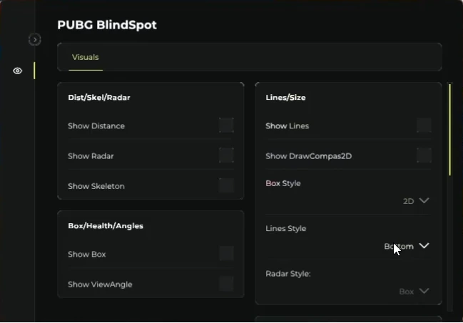pubg blindspot cheat menu