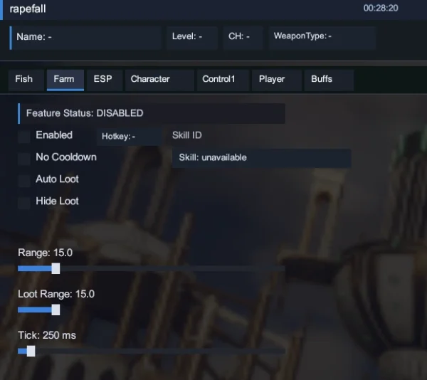 quinfall bot cheat farm grinding