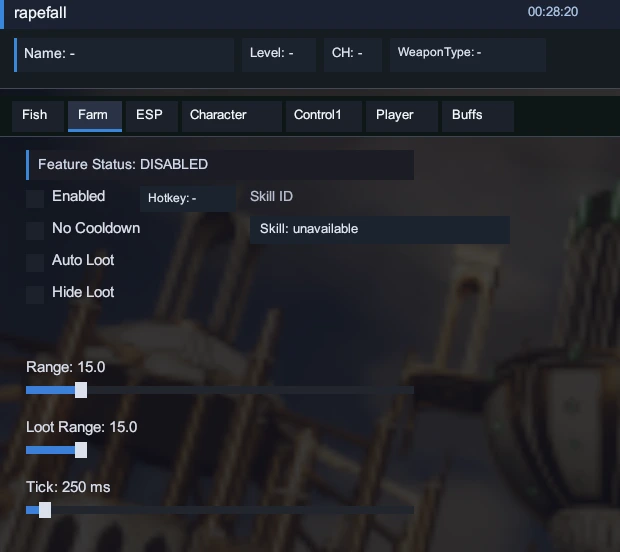 quinfall bot cheat farm grinding