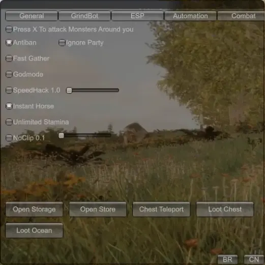 The Quinfall Cheat Menu