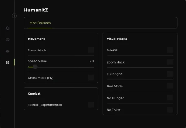 humanitz cheat misc menu
