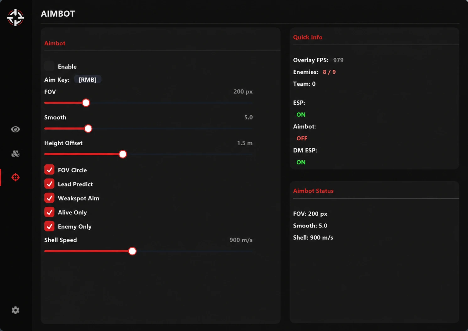 war thunder aimbot cheat menu