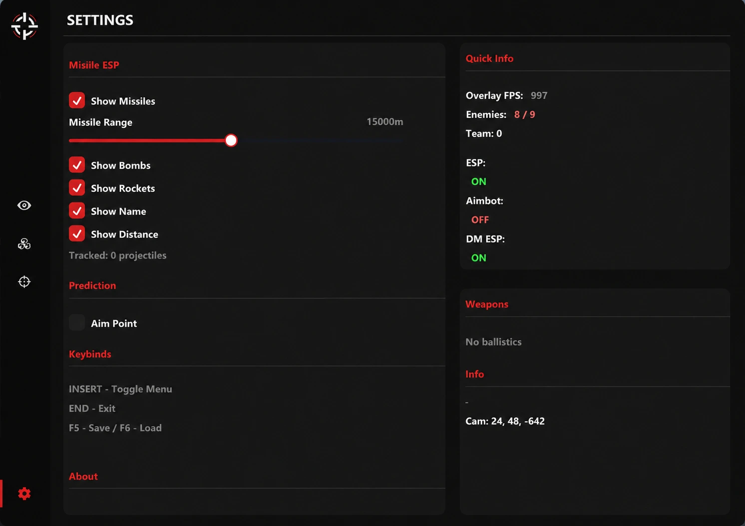 war thunder settings cheat menu