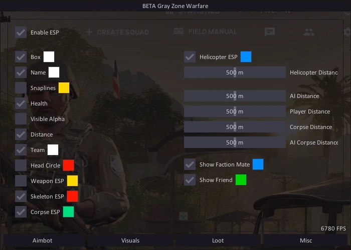 gray zone warfare esp cheat menu