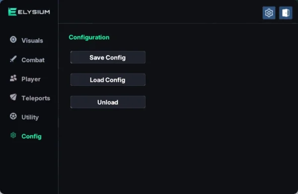 windrose save load menu cofig
