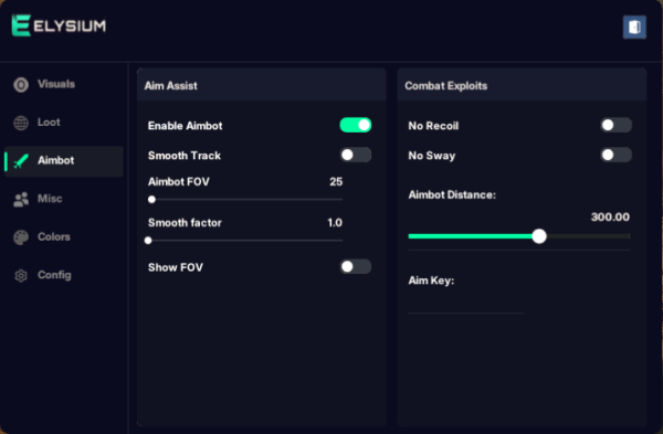 grayzone wrafare aimbot cheat menu