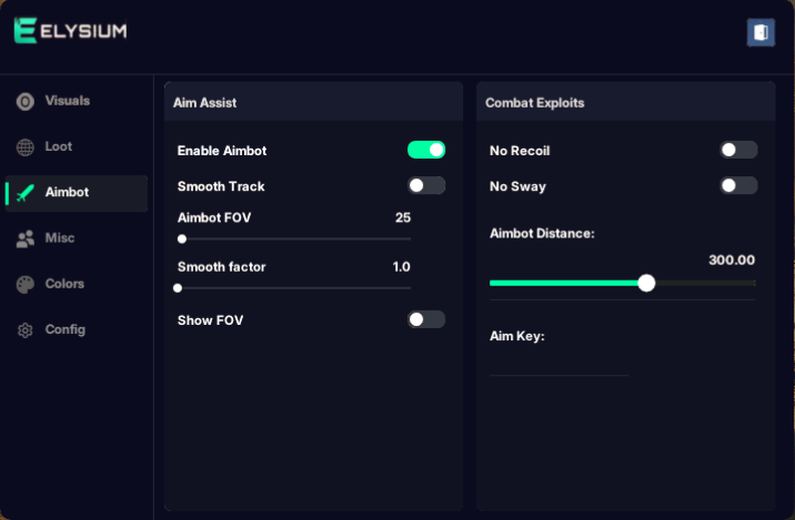 grayzone wrafare aimbot cheat menu