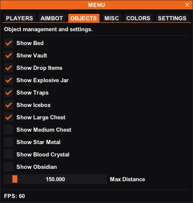 menu esp cheat menu