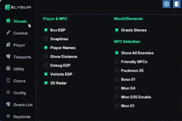 nte esp cheat menu elysium