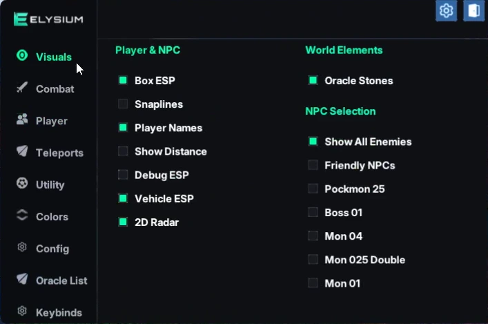 nte esp cheat menu elysium