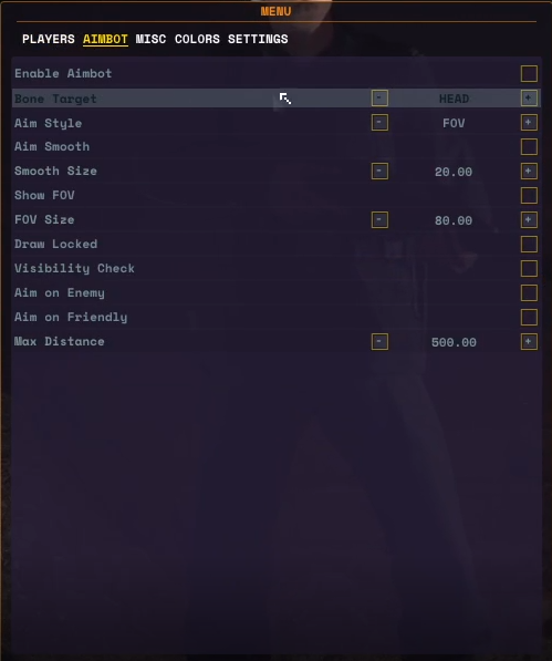 hell let loose aimbot cheat menu