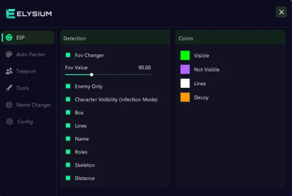 meccha chameleon esp cheat menu