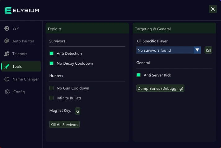 meccha chameleon tools tab