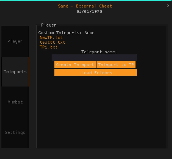 sand raiders of sophie teleports cheat tab