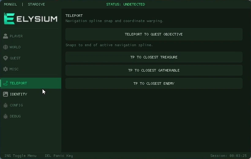 stardive cheat teleport menu