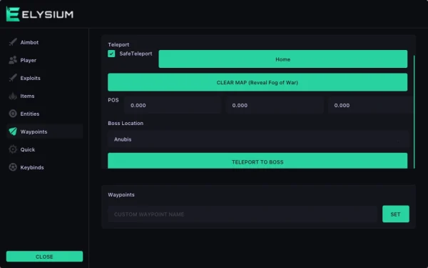 ELYSIUM palworld waypoints cheat tab