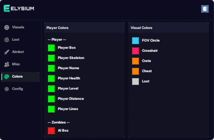 hunger colors esp menu