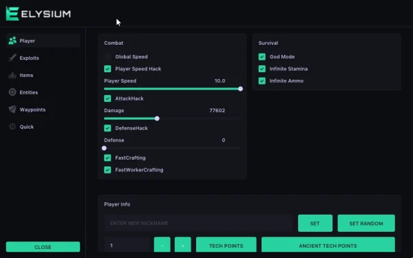 palworld player cheat menu