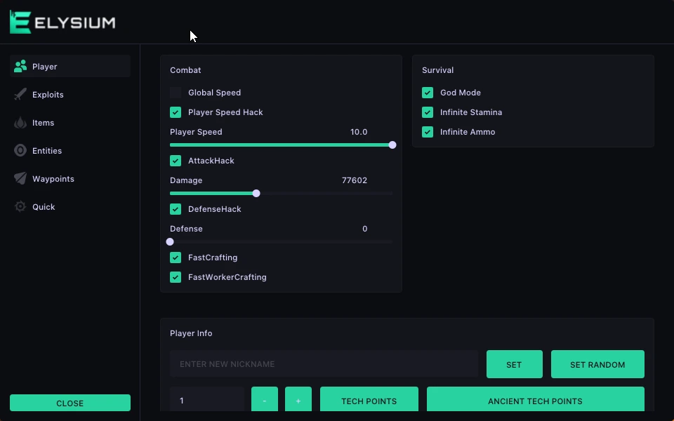 palworld player cheat menu