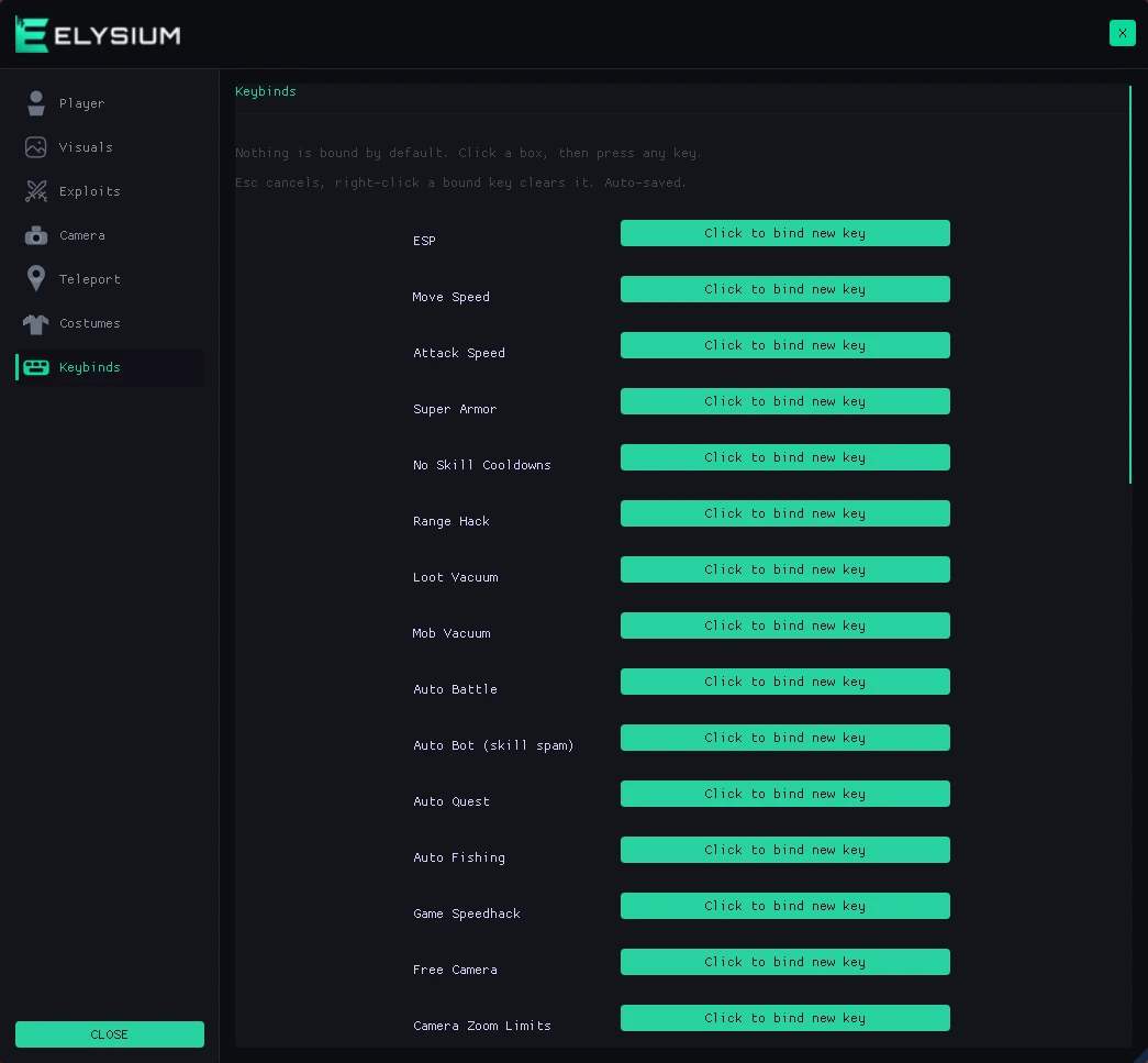 rooc keybinds cheat menu