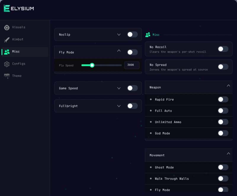 bodycam misc 1 cheat menu