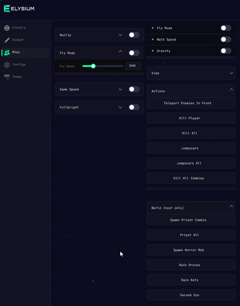 bodycam misc cheat menu 2