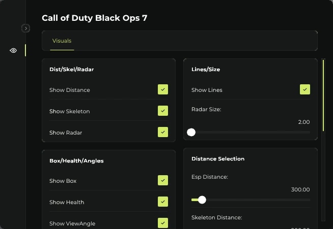 mw4 cheats visual tab