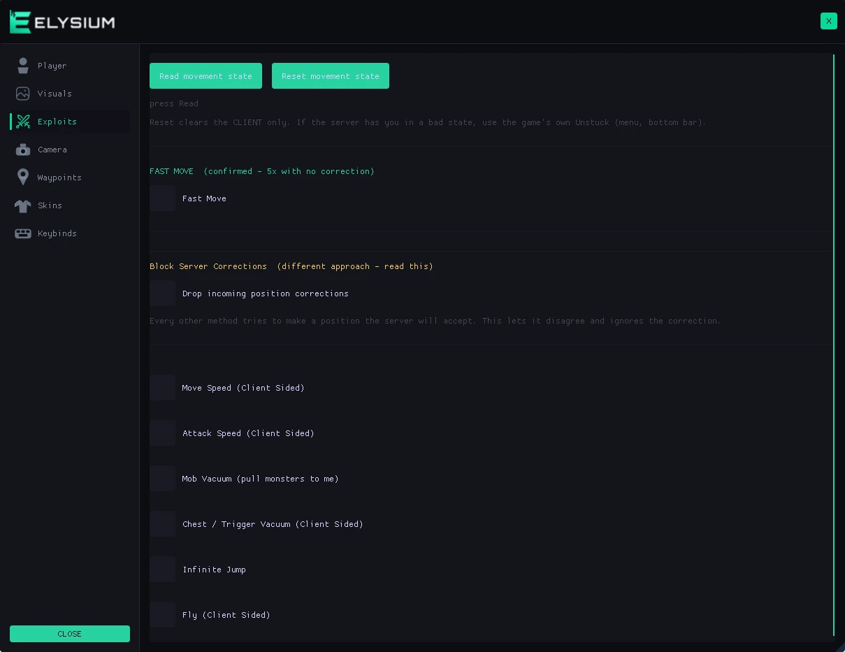 ragnarok exploits cheat menu