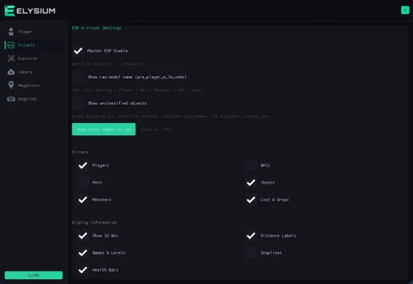 ragnarok visual cheat menu