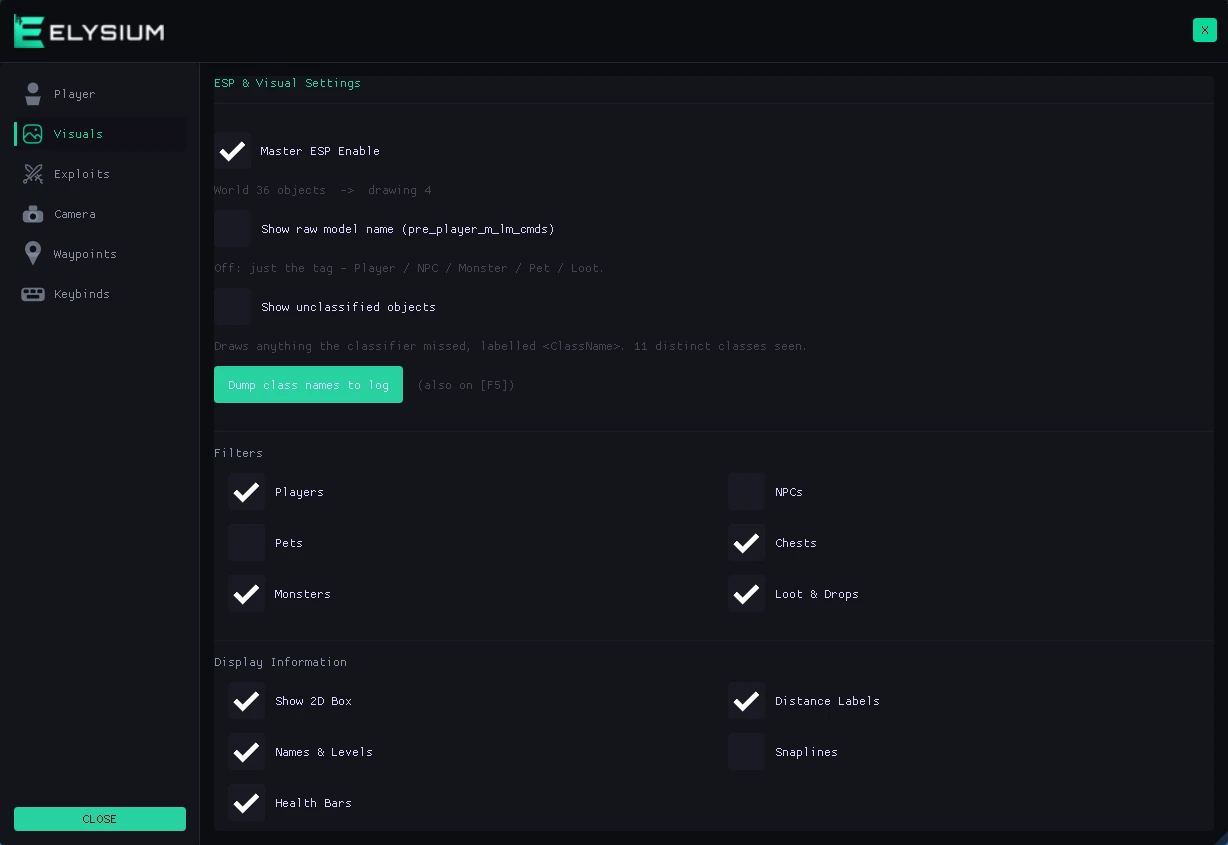 ragnarok visual cheat menu