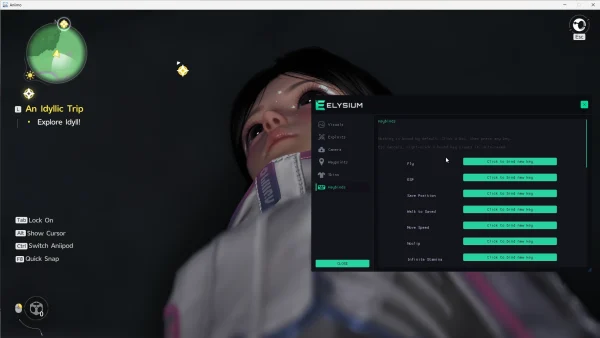 Aniimo cheat - keybinds tab