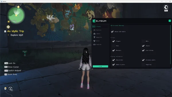 Aniimo hacks - ESP and visuals menu