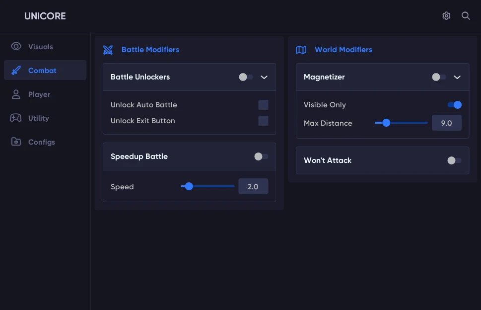 Honkai Star Rail Unicore cheat menu screenshot 3
