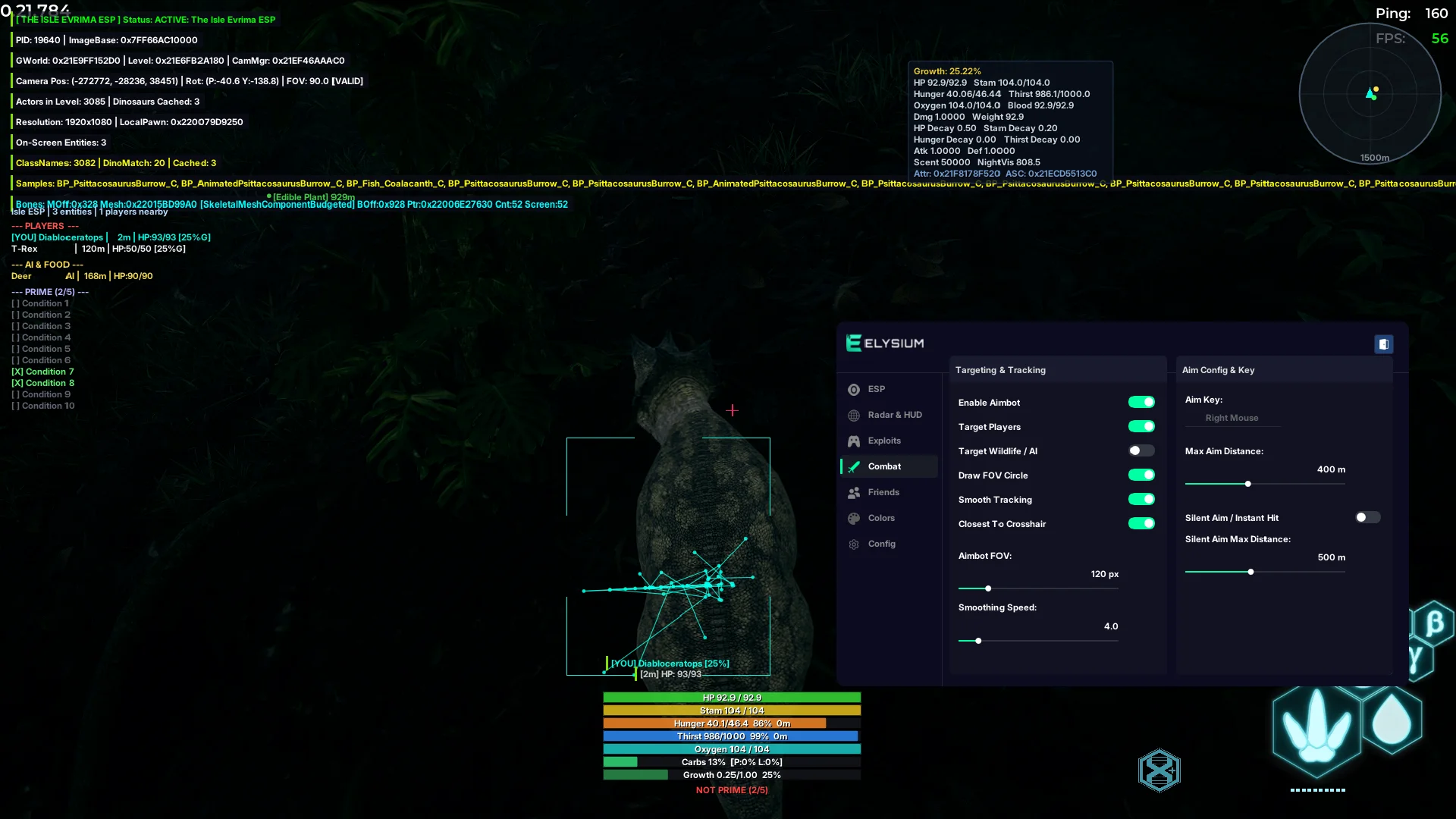 The Isle Elysium cheat aimbot menu
