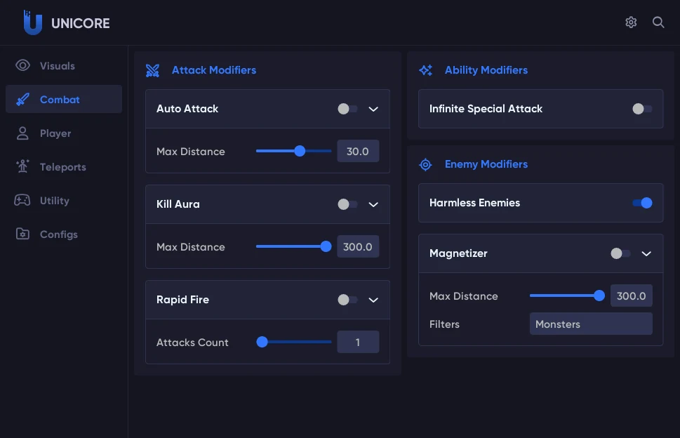 Zenless Zone Zero Unicore cheat menu screenshot 1